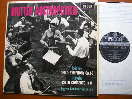 HAYDN: CELLO CONCERTO / BRITTEN: CELLO SYMPHONY ROSTROPOVICH / ECO / BRITTEN SXL 6138