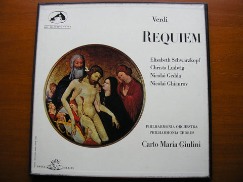 VERDI: REQUIEM   SCHWARZKOPF / GEDDA / LUDWIG / GHIAUROV / PHILHARMONIA ORCHESTRA / GIULINI   SAN 133 - 4