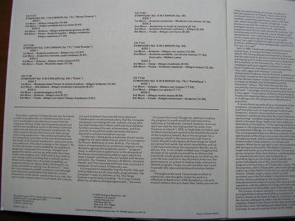 TCHAIKOVSKY: SIX SYMPHONIES   ZUBIN MEHTA / LOS ANGELES PHILHARMONIC    CSP 10