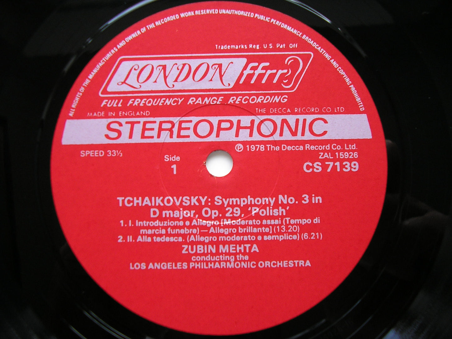 TCHAIKOVSKY: SIX SYMPHONIES   ZUBIN MEHTA / LOS ANGELES PHILHARMONIC    CSP 10