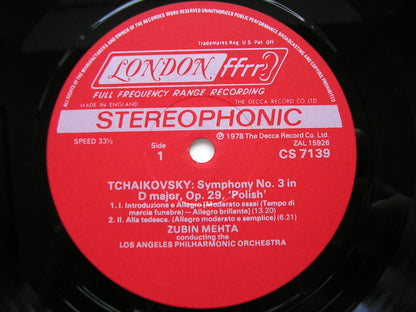 TCHAIKOVSKY: SIX SYMPHONIES   ZUBIN MEHTA / LOS ANGELES PHILHARMONIC    CSP 10
