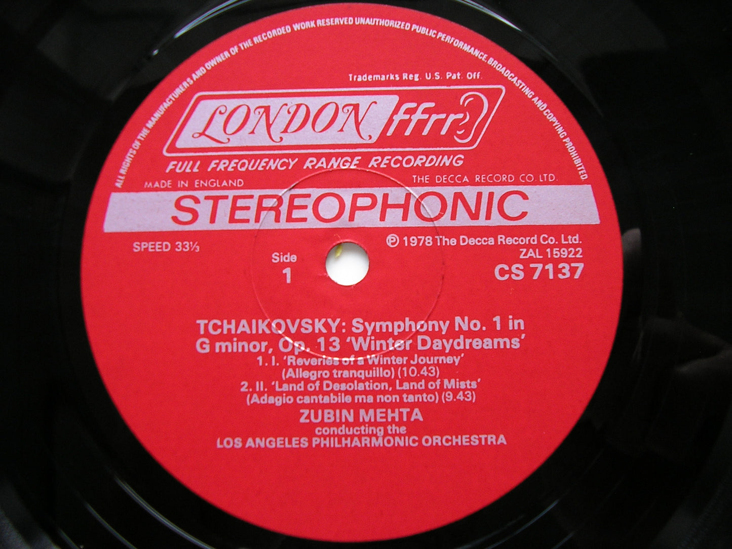 TCHAIKOVSKY: SIX SYMPHONIES   ZUBIN MEHTA / LOS ANGELES PHILHARMONIC    CSP 10