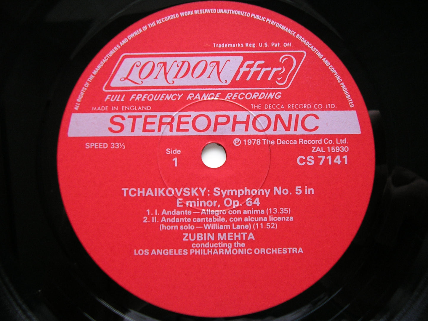 TCHAIKOVSKY: SIX SYMPHONIES   ZUBIN MEHTA / LOS ANGELES PHILHARMONIC    CSP 10