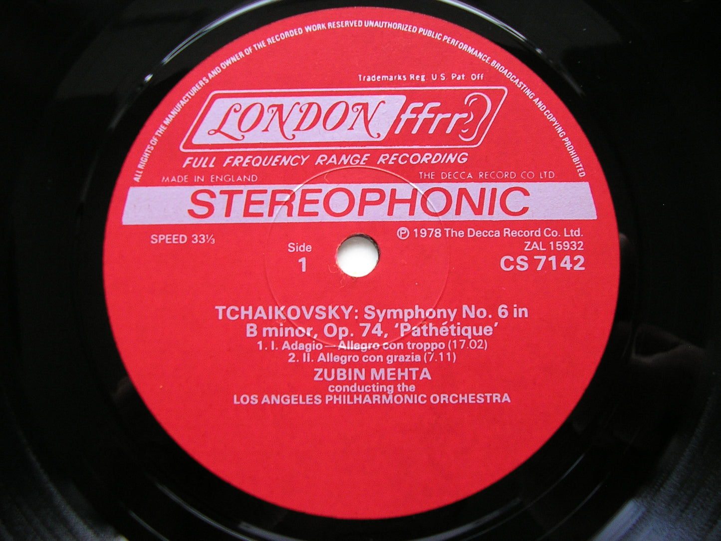 TCHAIKOVSKY: SIX SYMPHONIES   ZUBIN MEHTA / LOS ANGELES PHILHARMONIC    CSP 10