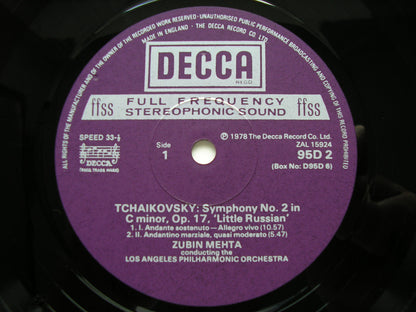 TCHAIKOVSKY: SYMPHONIES Nos. 1 - 6     ZUBIN MEHTA / LOS ANGELES PHILHARMONIC   D95D6