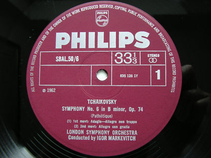 TCHAIKOVSKY: THE COMPLETE SYMPHONIES    MARKEVITCH / LONDON SYMPHONY  SBAL 50