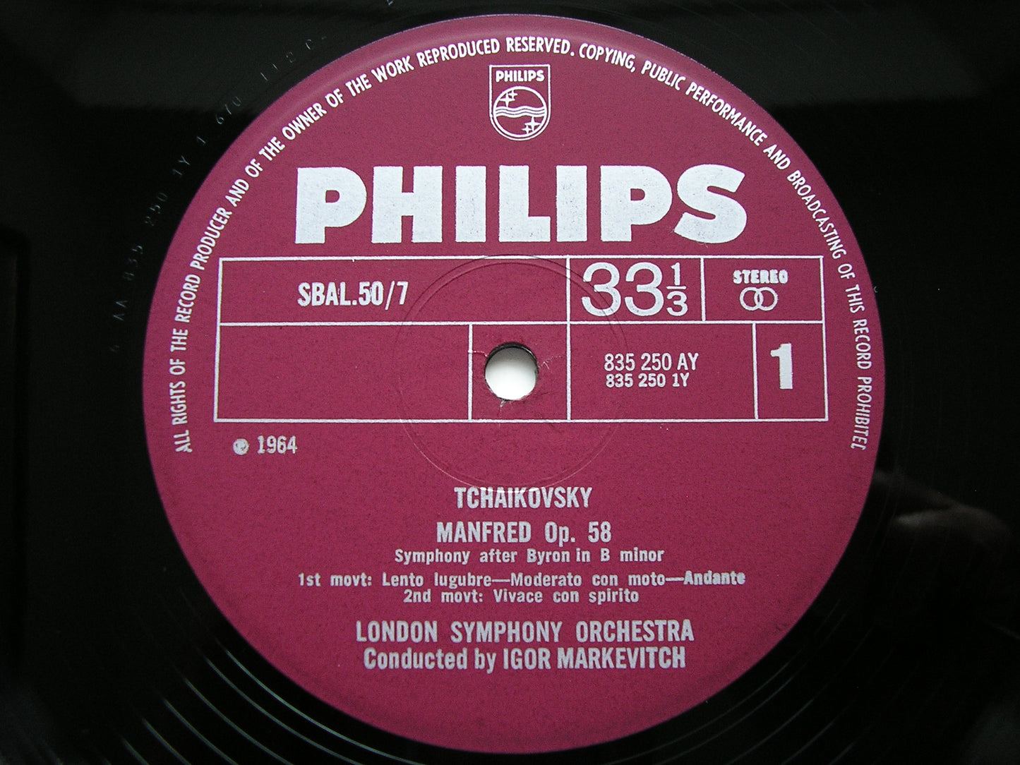 TCHAIKOVSKY: THE COMPLETE SYMPHONIES    MARKEVITCH / LONDON SYMPHONY  SBAL 50