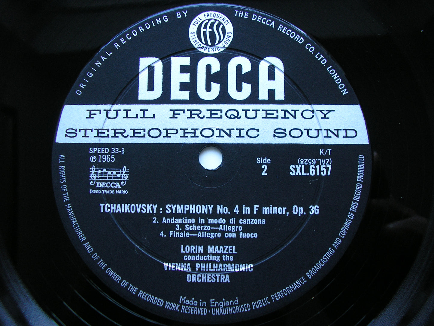 TCHAIKOVSKY: SYMPHONY No. 4   MAAZEL / VIENNA PHILHARMONIC   SXL 6157