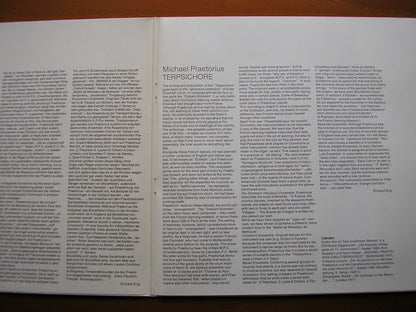 PRAETORIUS: DANCES FROM TERPSICHORE 1612     RICERCARE ENSEMBLE ZURICH    063 30 117