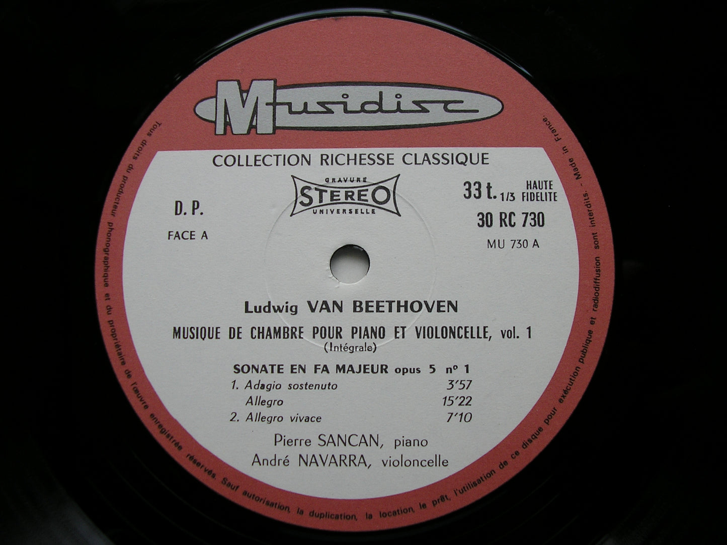 BEETHOVEN: THE COMPLETE SONATAS FOR CELLO & PIANO   NAVARRA / SANCAN   CRC 15