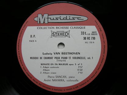 BEETHOVEN: THE COMPLETE SONATAS FOR CELLO & PIANO   NAVARRA / SANCAN   CRC 15