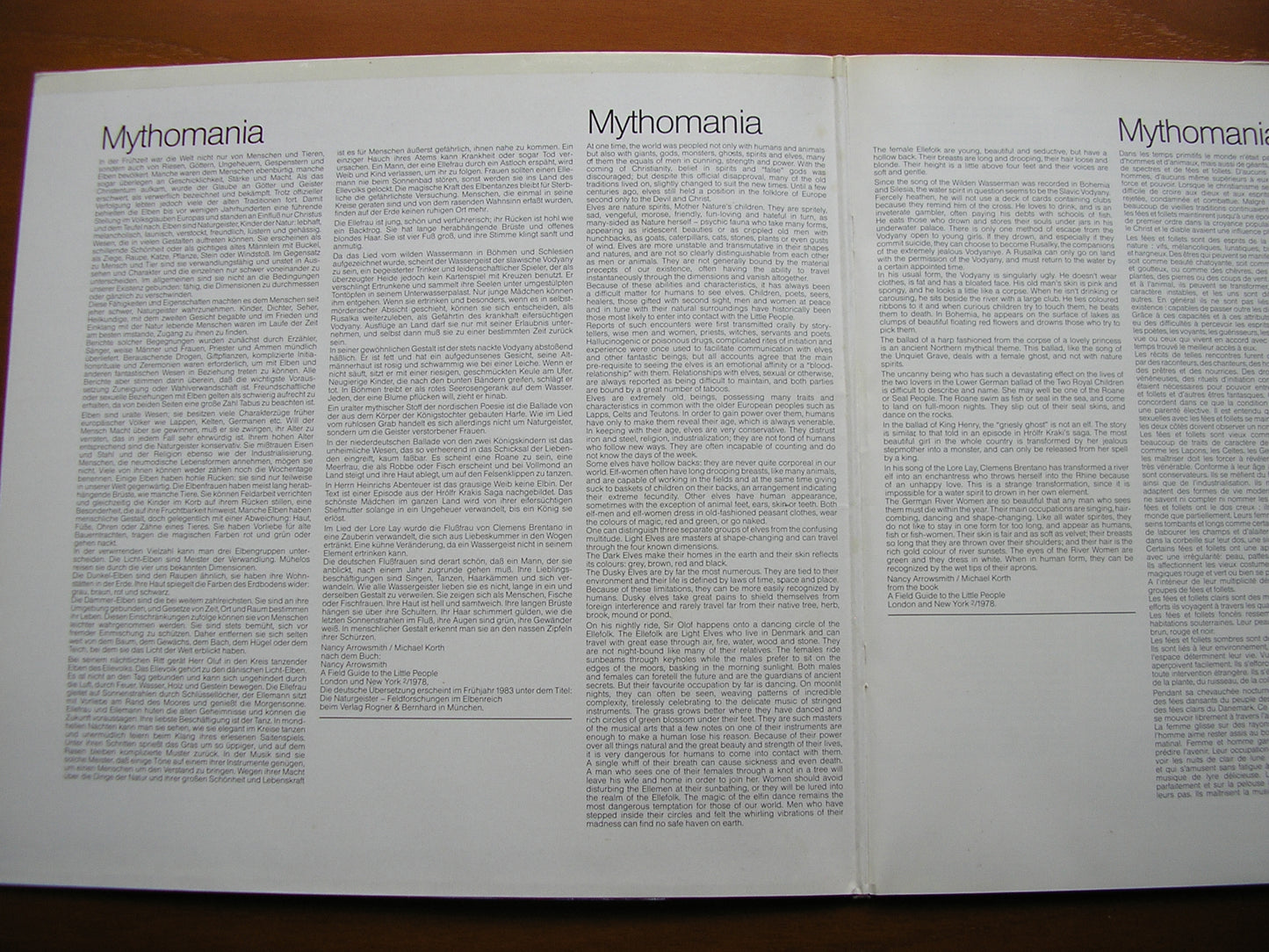 MYTHOMANIA   SONGS ON ANCIENT TEXTS & LEGENDS   BAREN GASSLIN  069 99 948