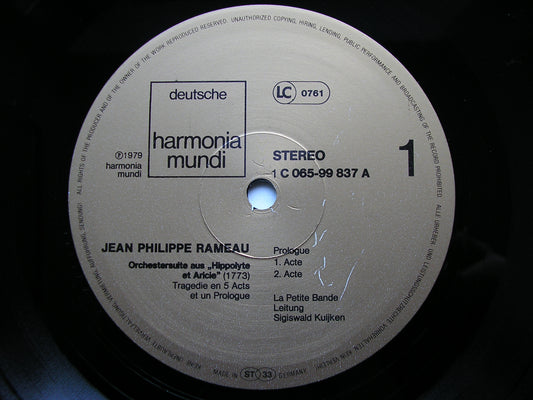 RAMEAU: ORCHESTRAL SUITE from 'HIPPOLYTE ET ARICIE'   KUIJKEN / LA PETITE BAND   065 99 837