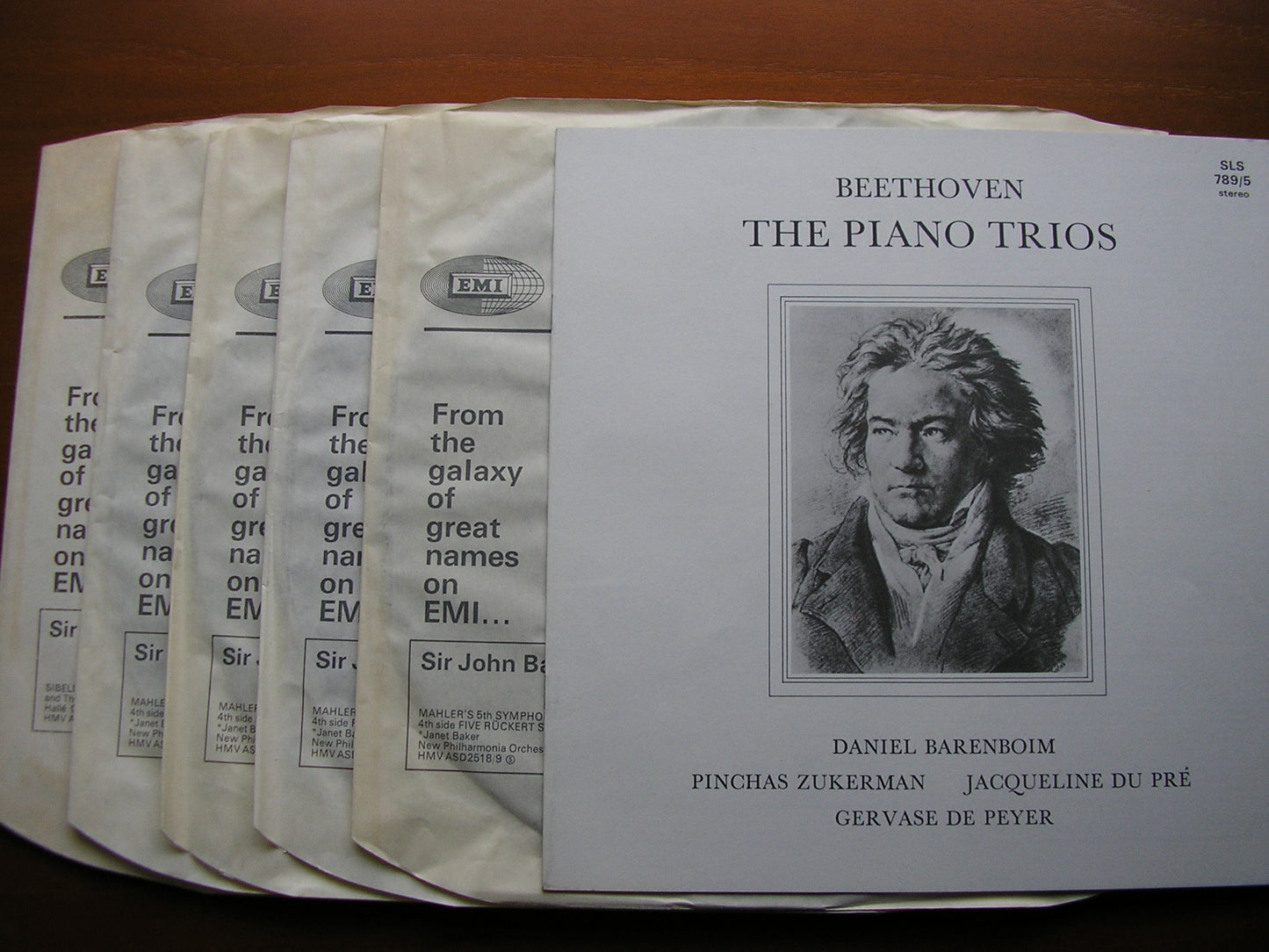 BEETHOVEN: THE PIANO TRIOS   DU PRE / BARENBOIM / ZUKERMAN    5 LP    SLS 789