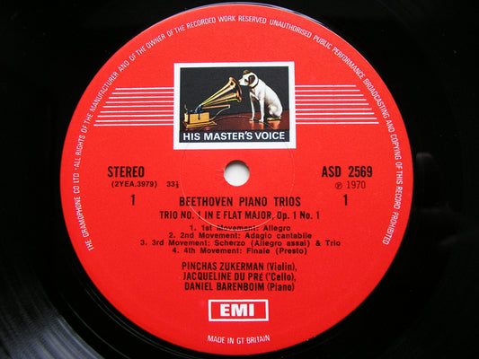 BEETHOVEN: THE PIANO TRIOS   DU PRE / BARENBOIM / ZUKERMAN    5 LP    SLS 789