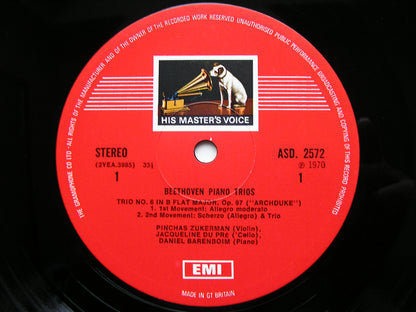 BEETHOVEN: THE PIANO TRIOS   DU PRE / BARENBOIM / ZUKERMAN    5 LP    SLS 789