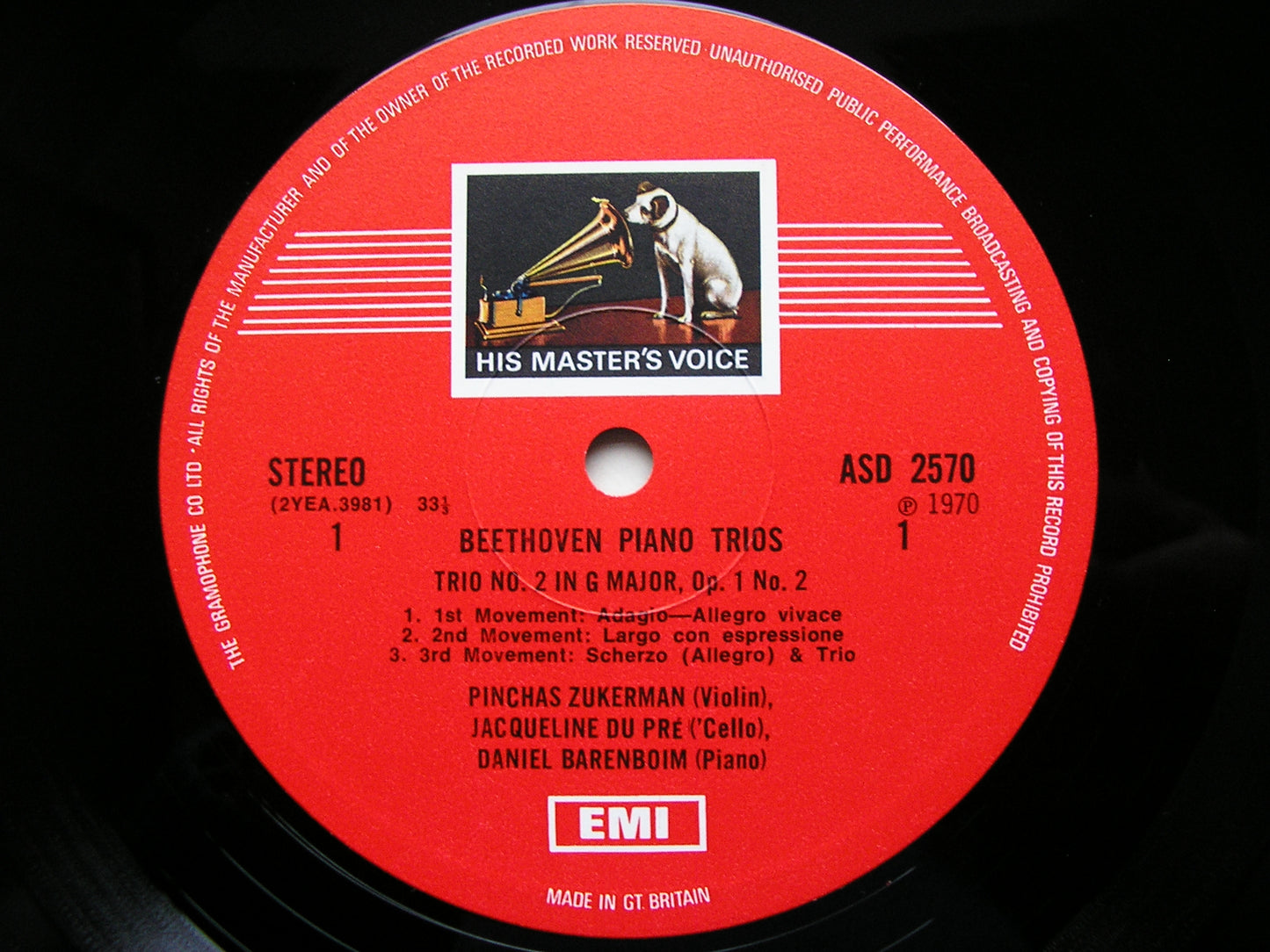 BEETHOVEN: THE PIANO TRIOS   DU PRE / BARENBOIM / ZUKERMAN    5 LP    SLS 789