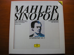 MAHLER: SYMPHONY No. 5 / SIX EARLY SONGS    WEIKL / PHILHARMONIA / SINOPOLI   2 LP     415 476