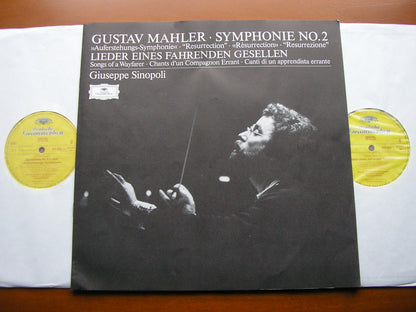 MAHLER: SYMPHONY No. 2 / LIEDER EINES FAHRENDEN GESELLEN  SOLOISTS / PHILHARMONIA / SINOPOLI   2 LP  415 959