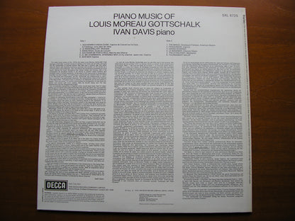 GOTTSCHALK: PASQUINADE / TOURNAMENT GALOP / MANCHEGA / THE BANJO IVAN DAVIS SXL 6725