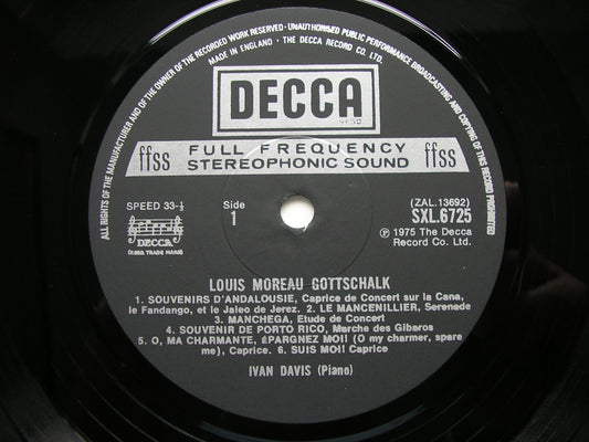 GOTTSCHALK: PASQUINADE / TOURNAMENT GALOP / MANCHEGA / THE BANJO IVAN DAVIS SXL 6725