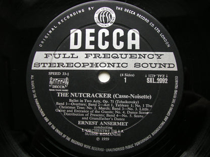 TCHAIKOVSKY: THE NUTCRACKER    ANSERMET / SUISSE ROMANDE   2LP   SXL 2092 - 3