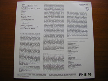 VIOTTI: VIOLIN CONCERTO No. 22 / HAYDN: VIOLIN CONCERTO in A    GRUMIAUX / COA / DE WAART   839 757 LY