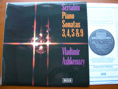 SCRIABIN: PIANO SONATAS Nos. 3 / 4 / 5 / 9     ASHKENAZY     SXL 6705