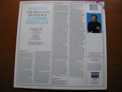 SCRIABIN: PIANO SONATAS Nos. 1 / 6 / 8 / FOUR PIECES Op. 51    ASHKENAZY    414 353