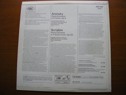 ARENSKY: PIANO CONCERTO / SCRIABIN: PIANO CONCERTO    KAPLAN / NEUHAUS / USSRSO / KHAIKIN / DUBROVSKY    ASD 2607