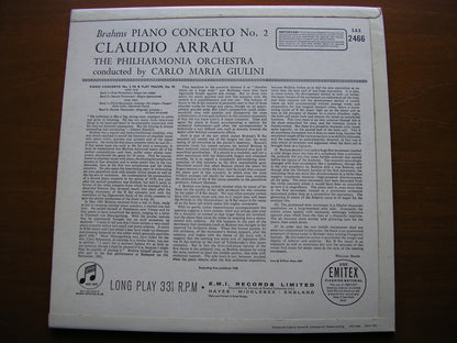 SAX 2466  BRAHMS: PIANO CONCERTO No. 2    ARRAU / PHILHARMONIA / GIULINI