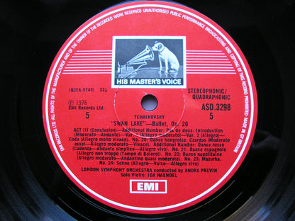 TCHAIKOVSKY: SWAN LAKE    HAENDEL /  PREVIN / LONDON SYMPHONY   3 LP   SLS 5070