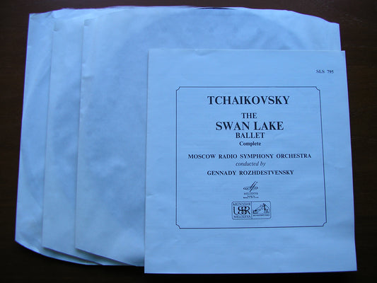 TCHAIKOVSKY: SWAN LAKE   ROZHDESTVENSKY / MOSCOW RADIO SYMPHONY   3 LP   SLS 795