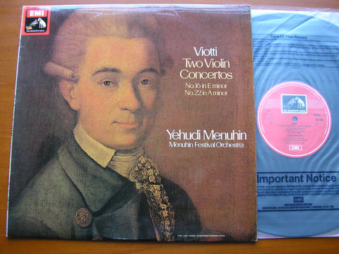 VIOTTI: VIOLIN CONCERTOS Nos. 16 & 22    MENUHIN / MENUHIN FESTIVAL ORCHESTRA   ASD 3492