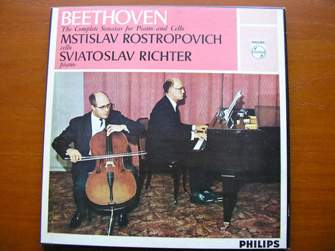 BEETHOVEN: THE COMPLETE SONATAS FOR CELLO & PIANO    RICHTER / ROSTROPOVICH   SAL 3453 - 4