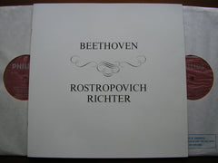 BEETHOVEN: THE COMPLETE SONATAS FOR CELLO & PIANO    RICHTER / ROSTROPOVICH   SAL 3453 - 4