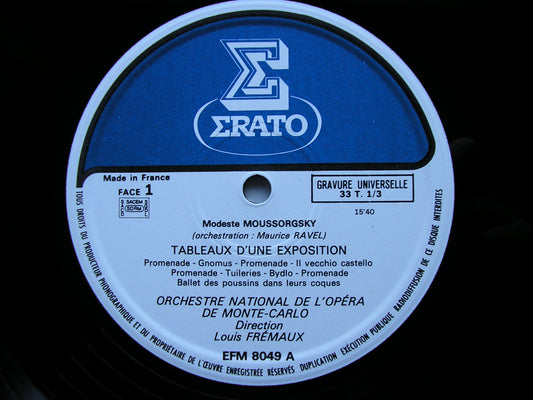 MUSSORGKSY: PICTURES AT AN EXHIBITION    FREMAUX / MONTE CARLO OPERA ORCHESTRA  EFM 8049