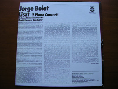 LISZT: THE TWO PIANO CONCERTOS   BOLET / ROCHESTER PHILHARMONIC / ZINMAN  VCL 9001