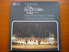 TCHAIKOVSKY: SWAN LAKE   ROZHDESTVENSKY / MOSCOW RADIO SYMPHONY   3 LP   SLS 795