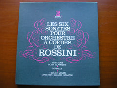 ROSSINI: STRING SONATAS Nos. 1 - 6 / VARIATIONS    I SOLOISTI VENETI / SCIMIONE   2 LP    STU 70489 / 90