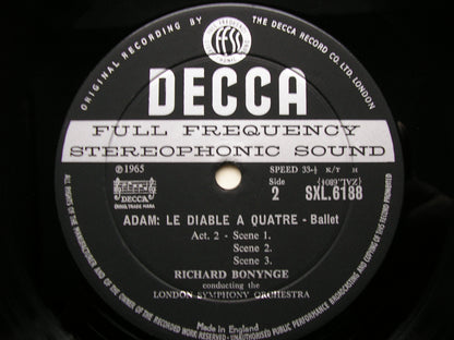 ADAM: LE DIABLE A QUATRE  LONDON SYMPHONY / BONYNGE  SXL 6188