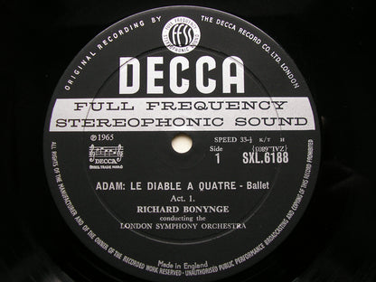 ADAM: LE DIABLE A QUATRE  LONDON SYMPHONY / BONYNGE  SXL 6188