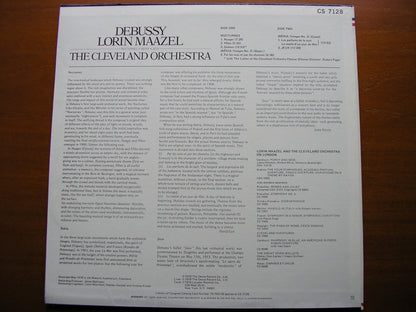 DEBUSSY: NOCTURNES / IBERIA / JEUX    LORIN MAAZEL / CLEVELAND ORCHESTRA    CS 7128