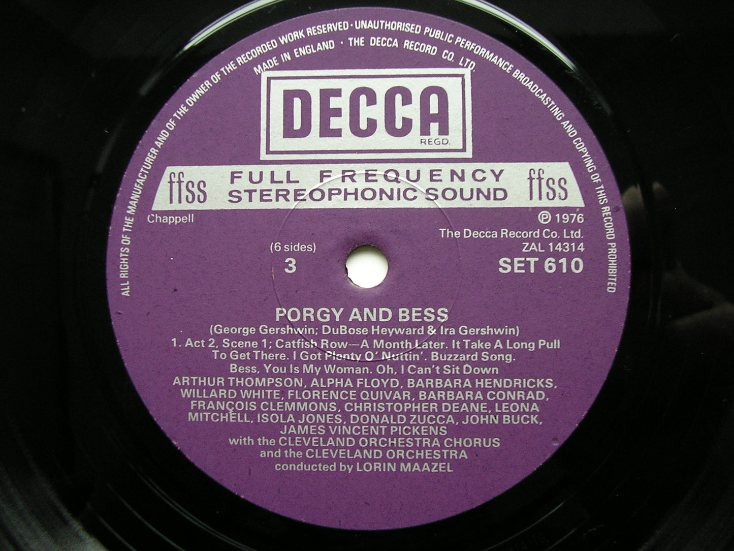 GERSHWIN: PORGY & BESS    WHITE / MITCHELL / CLEVELAND ORCHESTRA / MAAZEL    SET 609 - 11
