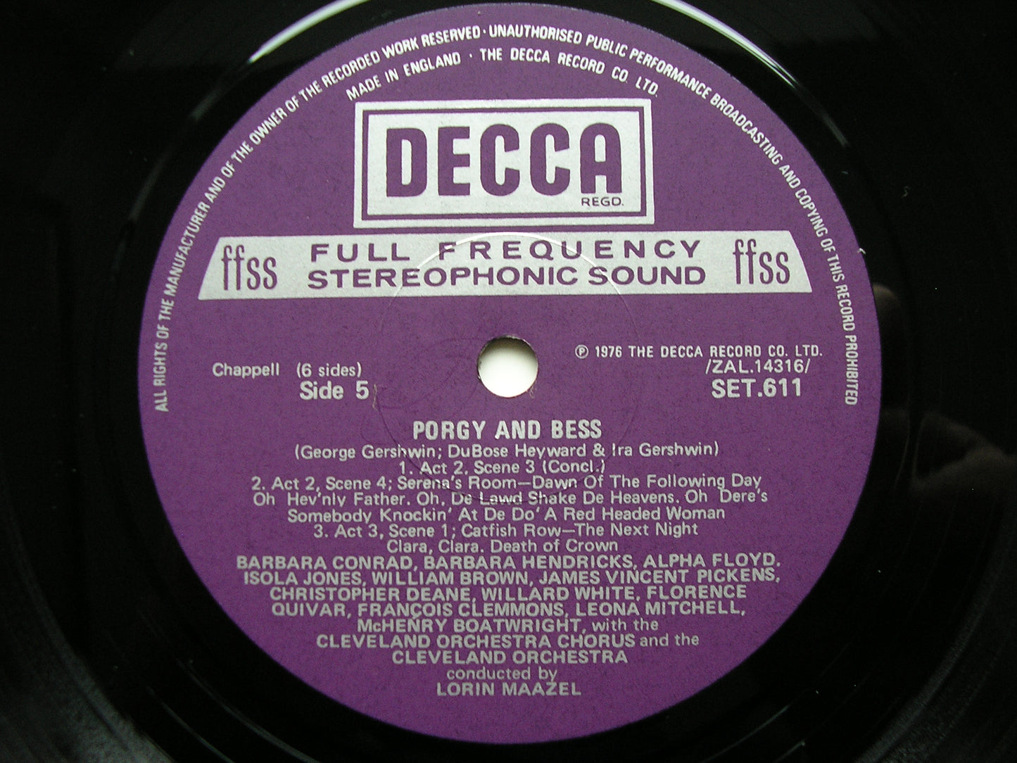 GERSHWIN: PORGY & BESS    WHITE / MITCHELL / CLEVELAND ORCHESTRA / MAAZEL    SET 609 - 11