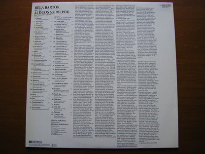 BARTOK: 44 DUOS FOR TWO VIOLINS ITZHAK PERLMAN / PINCHAS ZUKERMAN ASD 4011
