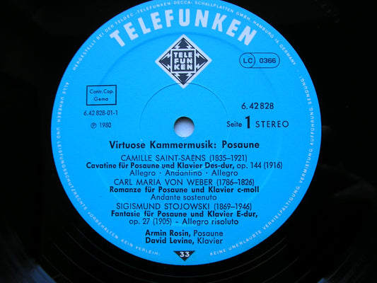 VIRTUOSO CHAMBER MUSIC FOR TROMBONE: SAINT-SAENS / WEBER / BERIO / KAGEL     ROSIN / LEVINE   6.42828