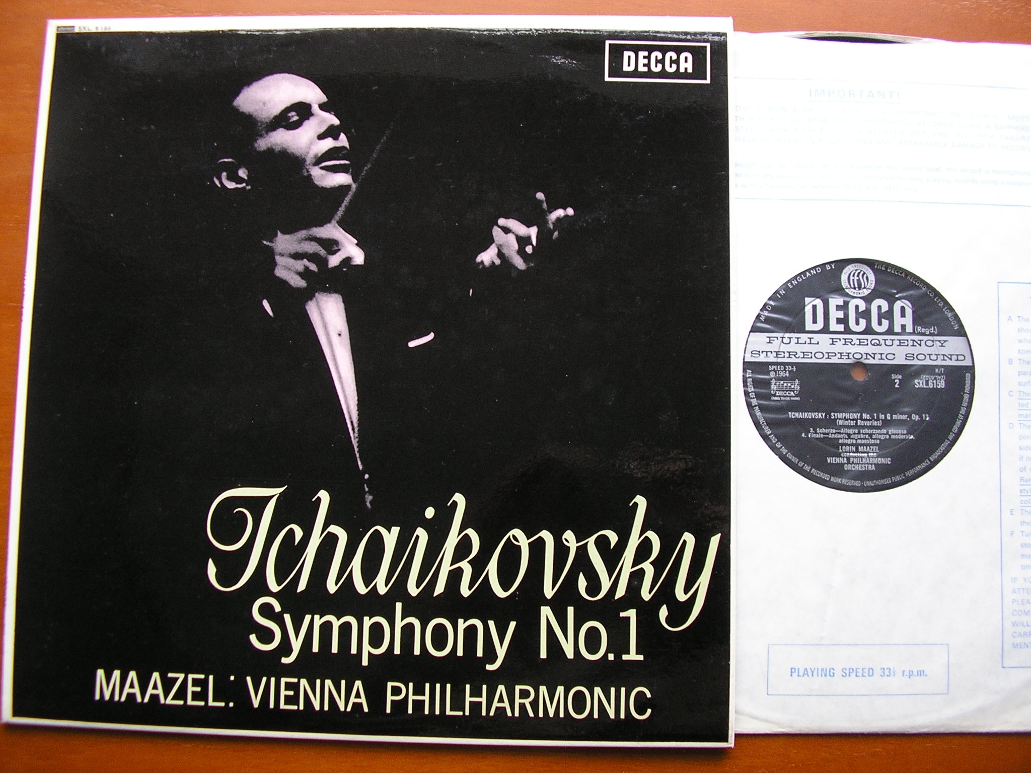 SXL 6159 TCHAIKOVSKY: SYMPHONY No. 1 'Winter Reveries' MAAZEL