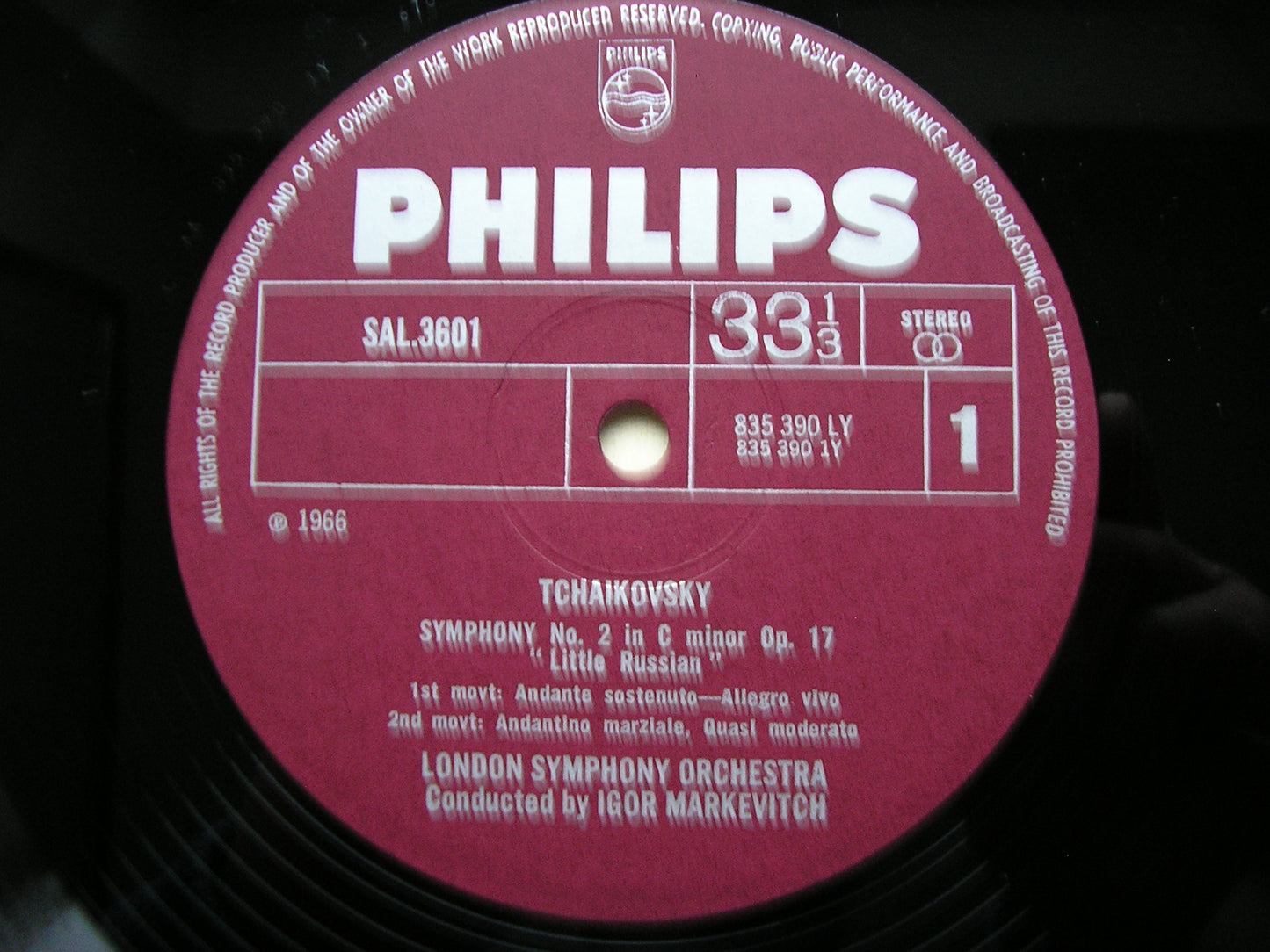 TCHAIKOVSKY: SYMPHONY No. 2 Little Russian     MARKEVITCH / LONDON SYMPHONY    SAL 3601