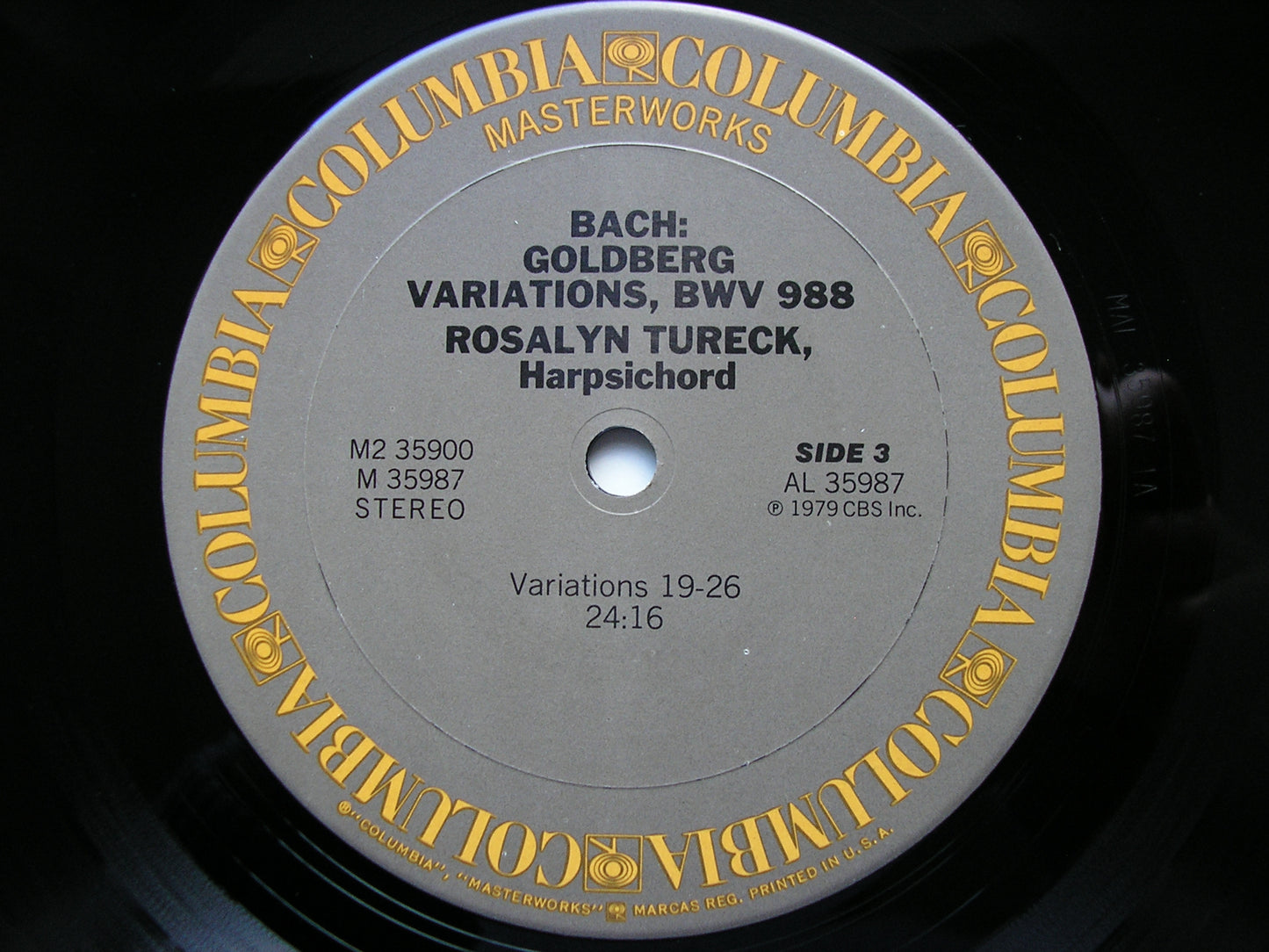 BACH: GOLDBERG VARIATIONS / ARIA & 10 VARIATIONS IN THE ITALIAN STYLE BWV 989   ROSALYN TURECK   M2 35900